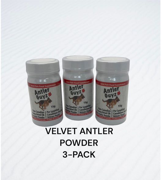 Freeze-Dried Elk Velvet Antler Powder - 3-pack